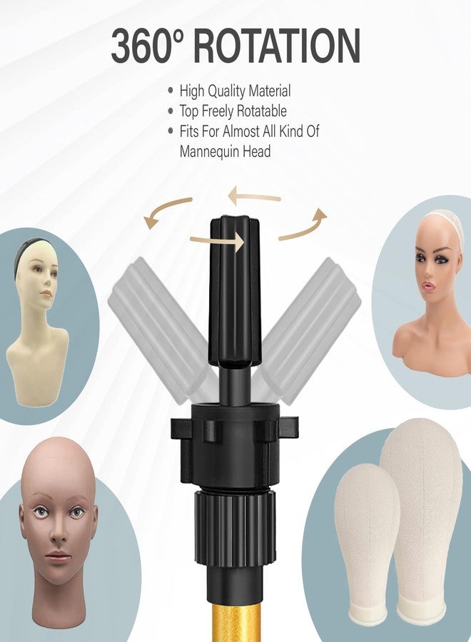 AliLeader Mannequin Head Stand 25 Inch Mannequin Head with Stand Adjustable Wig Head Stand Wig Stand Tripod for Mannequin Head (Mannequin Head Not Included) - Image 5